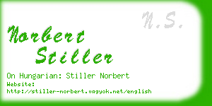 norbert stiller business card